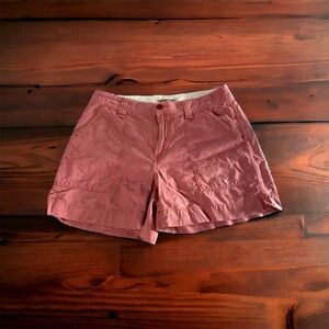 Polo Jeans Co Ralph Lauren Womens Salmon 100% Cotton Flat Front Shorts Sz 6 30”